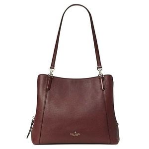 Kate Spade Jackson Cherrywood Large Trpl Compartment Shoulder Tote
